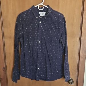 Goodfellow & Co Men's Dark Blue Dot Pattern Shirt